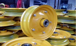 16inch Yellow Steel Rubber Wheel Rim